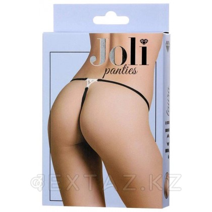 Трусики со стразами Joli Laura, черный, OS от sex shop Extaz