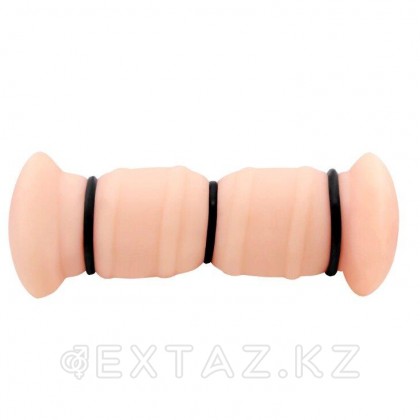 Сақиналары мен дірілі бар қынап түріндегі Қос мастурбатор от sex shop Extaz фото 5