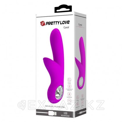 Вибратор с клиторальным стимулятором Carol Purple от sex shop Extaz