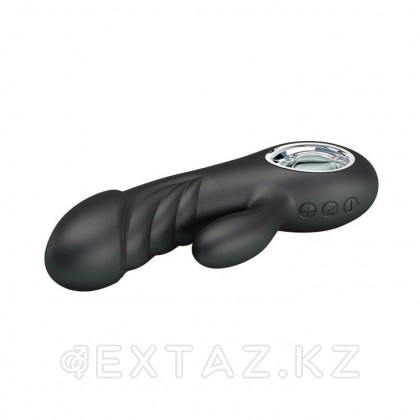 Вибратор с отростком для стимуляции клитора Carina черный от sex shop Extaz фото 2