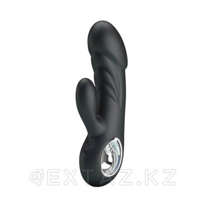 Вибратор с отростком для стимуляции клитора Carina черный от sex shop Extaz фото 6