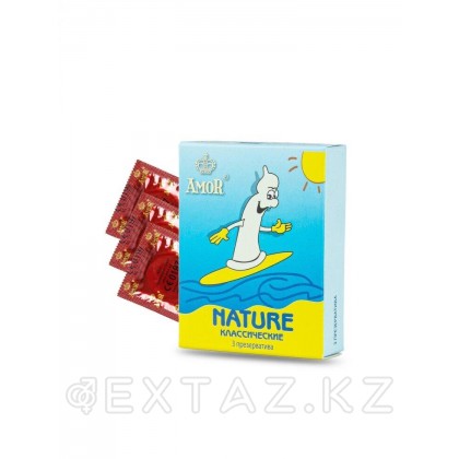 Презервативы AMOR NATURE (классические) Яркая линия, 3 шт. от sex shop Extaz