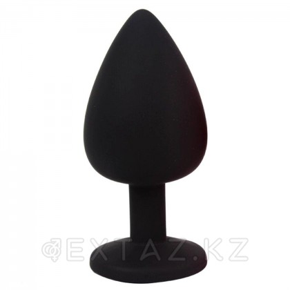 Анальная пробка с белым кристаллом (размер S, черный) от sex shop Extaz фото 3