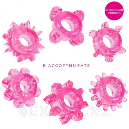 Эрекционное кольцо Snowflake (розовое) от sex shop Extaz фото 2