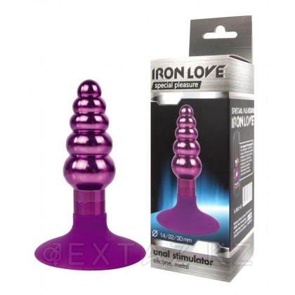 Анальная втулка my Extaz Iron love, металл, күлгін от sex shop Extaz