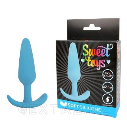 Анальная втулка Sweet toys голубая (9,5*2,5) от sex shop Extaz