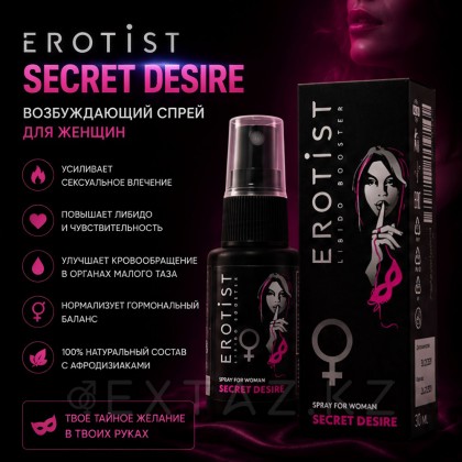 Әйелдерге арналған Endotist SECRET DESIRE қоздырғыш Спрейі (30 мл) от sex shop Extaz фото 4