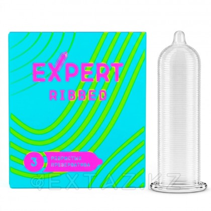 EXPERT Ribbed презервативтері, қырлы, 3 дана от sex shop Extaz