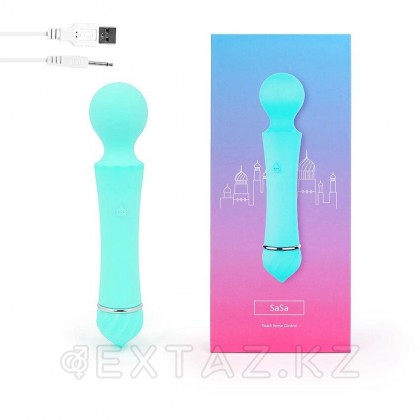 ВИБРОМАССАЖЁР SaSa бирюзовый (160*4) от sex shop Extaz