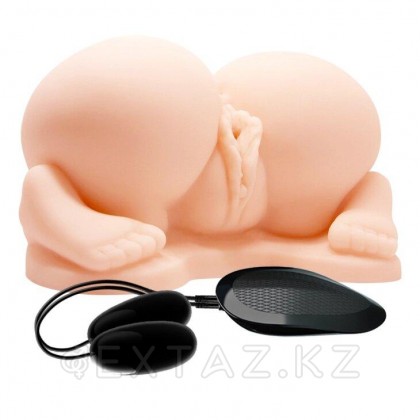 Двойной мастурбатор в виде попки с вибрацией Crazy bull от sex shop Extaz фото 9