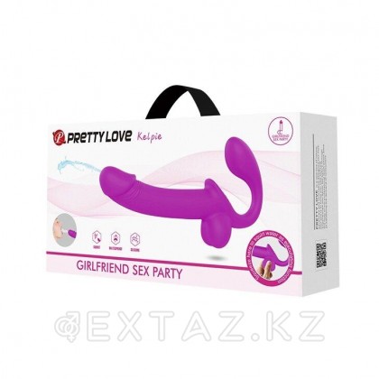 Двойной страпон (безремневой) с эффектом эякуляции Kelpie от sex shop Extaz