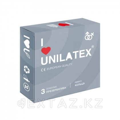 Unilatex Ribbed презервативтері/қырлы, 3 дана. от sex shop Extaz