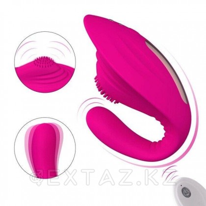 Массажер с тройной стимуляцией и пультом ДУ от sex shop Extaz