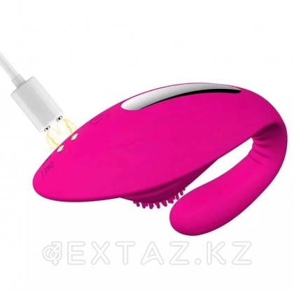 Массажер с тройной стимуляцией и пультом ДУ от sex shop Extaz фото 4