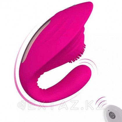 Массажер с тройной стимуляцией и пультом ДУ от sex shop Extaz фото 3