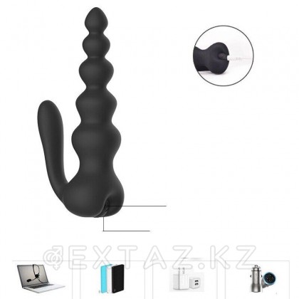 Анальный вибромассажер с пультом ДУ от sex shop Extaz фото 2