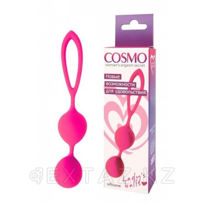 Вагинальные шарики Cosmo, розовый неон от sex shop Extaz