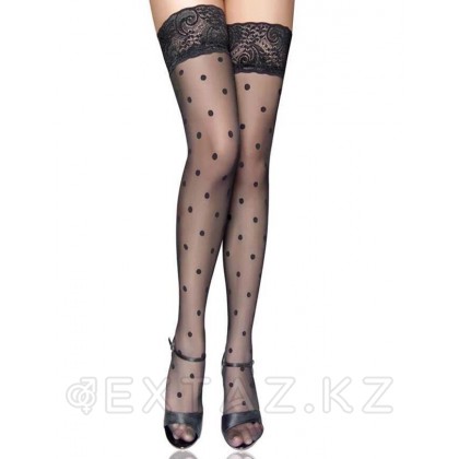 Чулки в точку с кружевом на манжете (XS-L) от sex shop Extaz