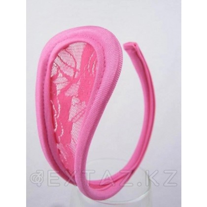 Стринги С с кружевной вставкой (розовые) от sex shop Extaz