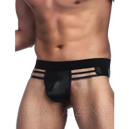 Кожаные мужские стринги Ohyeah с ремешками, L от sex shop Extaz