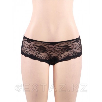 Трусики на завязках с доступом черные (5XL) от sex shop Extaz фото 9