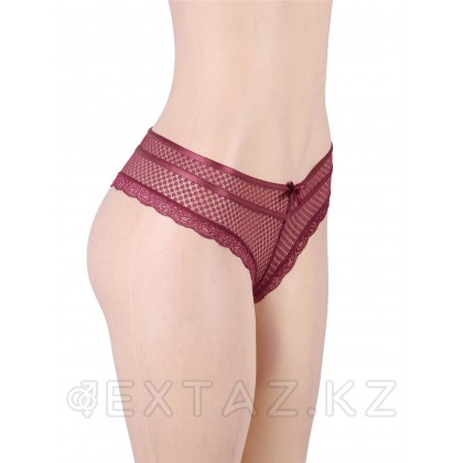 Танга ханымдарының Бургундия трусикасы (XL-2XL өлшемі) от sex shop Extaz фото 2
