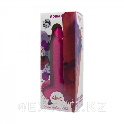 Адам Л дилдосы тірі қызғылт (19×4 см) от sex shop Extaz фото 6