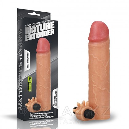 Nature Extender Flesh (17,5 см)дірілдеткіші бар пениса саптамасы от sex shop Extaz фото 6