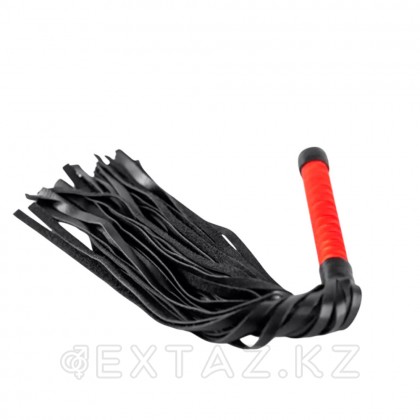 Сатин тұтқасы бар шынайы былғары кірпік қызыл романтикалық Арсенал от sex shop Extaz