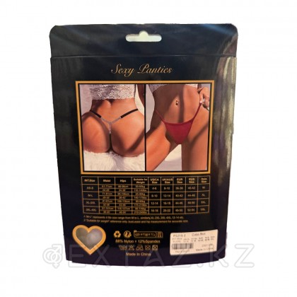 Ринстондары бар G-жіптер Қызыл (XL-2XL) от sex shop Extaz фото 3