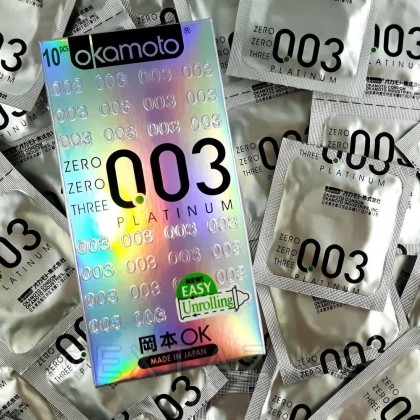 Презервативтер Okamoto 0.03 platinum Ultra-жұқа кондом 12 дана. от sex shop Extaz фото 3
