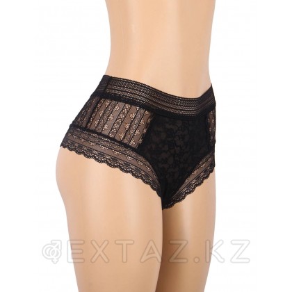 Трусики бразилиана Floral Lace черные (размер 3XL) от sex shop Extaz фото 4