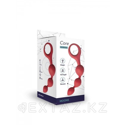 Анальные шарики Moons, 3 x 13 см , цвет бордовый от sex shop Extaz фото 2
