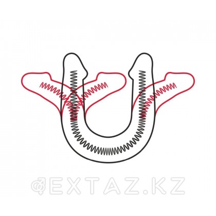 Сдвоенный фаллоимитатор FLEX & FIX SISTEM (47,7 см.) от sex shop Extaz фото 3
