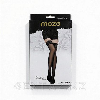 Ашық резеңке жолағы бар әйелдер шұлықтары (қара) от sex shop Extaz фото 2