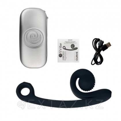 Svibe Snail curve Қос ынталандыру вибраторы қара от sex shop Extaz фото 2