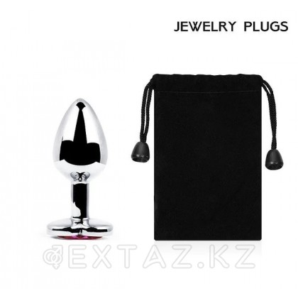 Анальная втулка (серебристый/розовый; L70-D 28 мм, вес-60г.) от sex shop Extaz фото 2