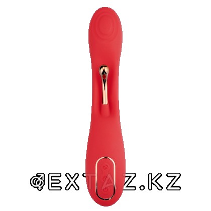 Қос стимуляциялы иілгіш вибратор, қызыл от sex shop Extaz фото 2