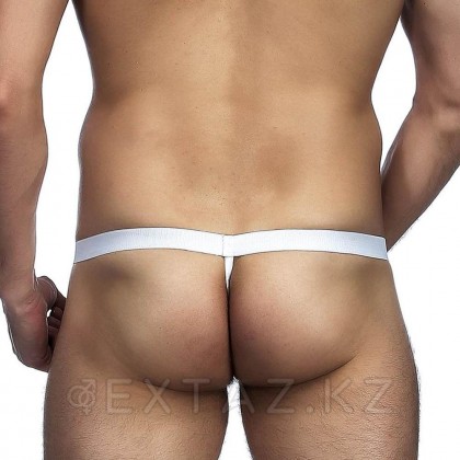 Стринги T-Back белые  мужские (размер XS-M) - extaz.kz фото 2 T-back ақ ерлер (XS-m өлшемі) от sex shop Extaz фото 2