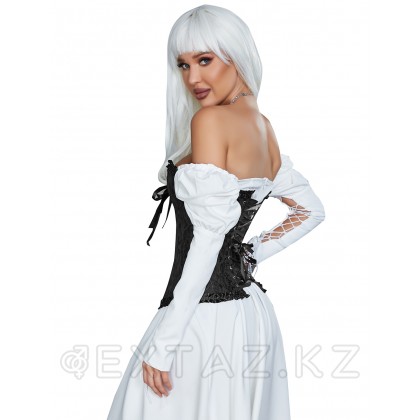 Черный корсет с цветочным принтом (L) от sex shop Extaz фото 6