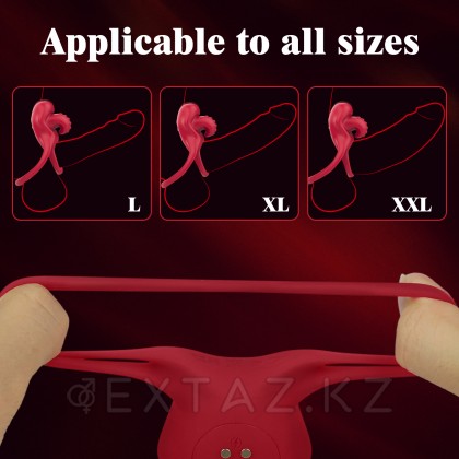 Lick it клиторлық стимуляторы бар қос эрекциялық діріл сақинасы от sex shop Extaz фото 14