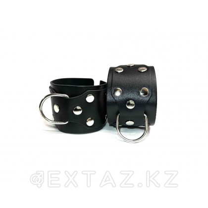 Наручники кожаные Sex Game черные от sex shop Extaz фото 5