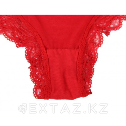 Бразилиялық Floral Lace трусикасы қызыл (өлшемі XL-2XL) от sex shop Extaz фото 2