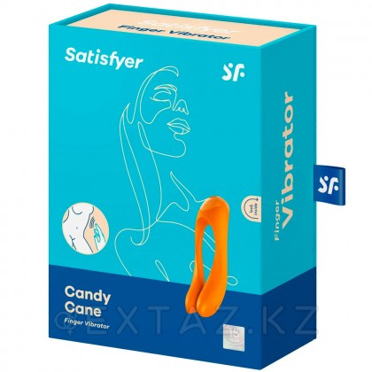 Satisfyer candy cane шағын саусақ вибраторы қызғылт сары от sex shop Extaz фото 8