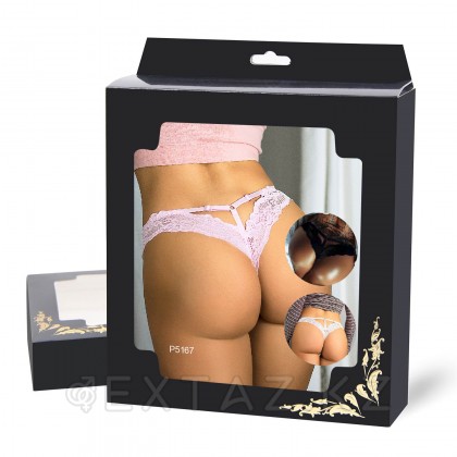 Қызғылт гүлді басылған танга әйелдер трусикасы (XS-S өлшемі) от sex shop Extaz фото 7