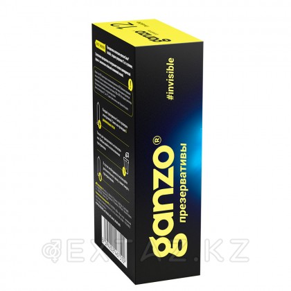 Ganzo Invisible презервативтері, қосымша маймен тегіс супер жұқа, 12 дана от sex shop Extaz фото 5