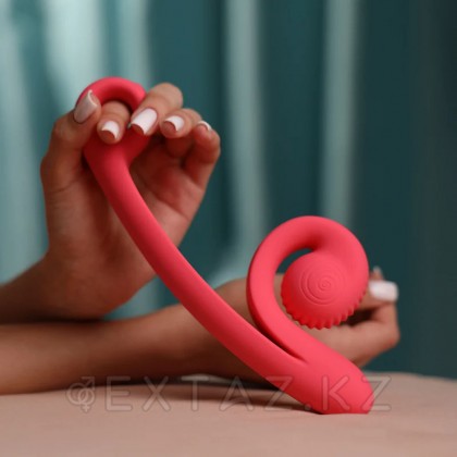 Svibe Snail CURVE Қос ынталандыру вибраторы қызғылт от sex shop Extaz фото 7