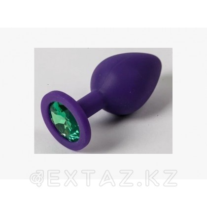 Көгілдір кристалды күлгін силиконнан жасалған анальды тығын (s өлшемі) от sex shop Extaz фото 2