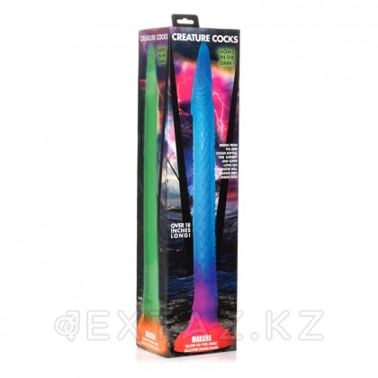 Dildo Makara Glow-In-The-Dark Silicone Snake Dildo от sex shop Extaz фото 10