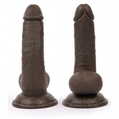 Реалистичный фаллоимитатор (12 * 3,5) коричневый от sex shop Extaz фото 2